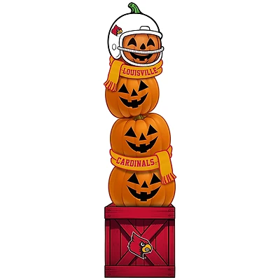 Louisville Cardinals 31" Stacked Pumpkin Leaner