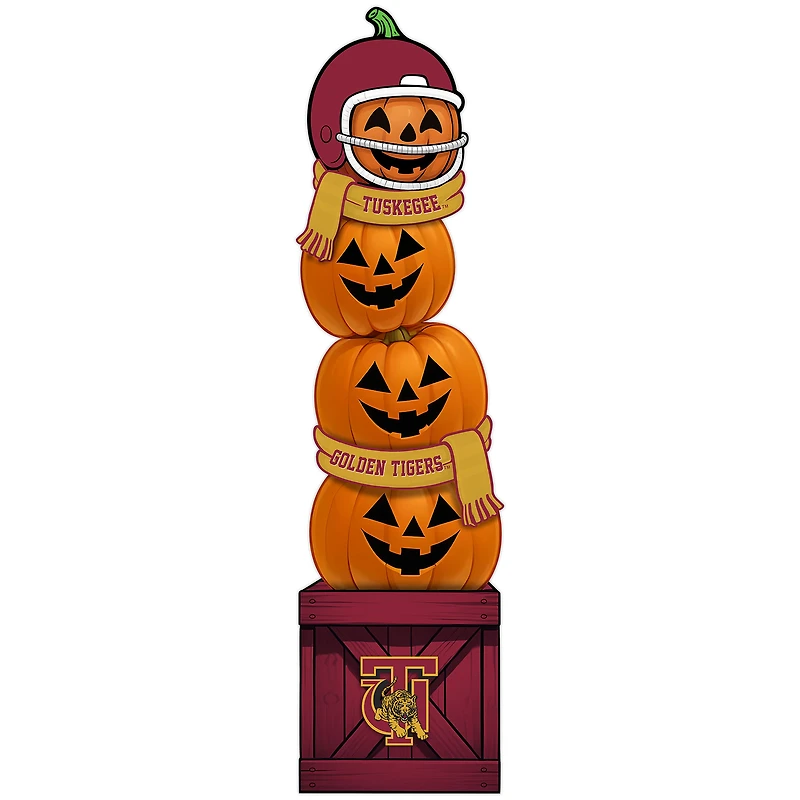 Tuskegee Golden Tigers 31" Stacked Pumpkin Leaner