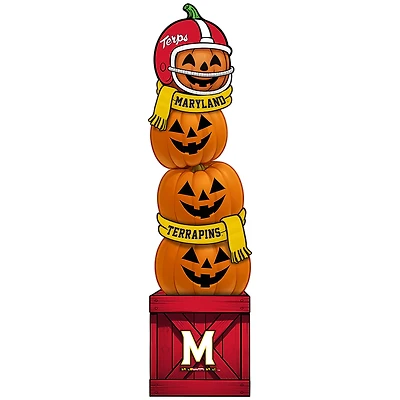 Maryland Terrapins 31" Stacked Pumpkin Leaner