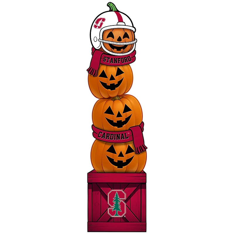Stanford Cardinal 31" Stacked Pumpkin Leaner