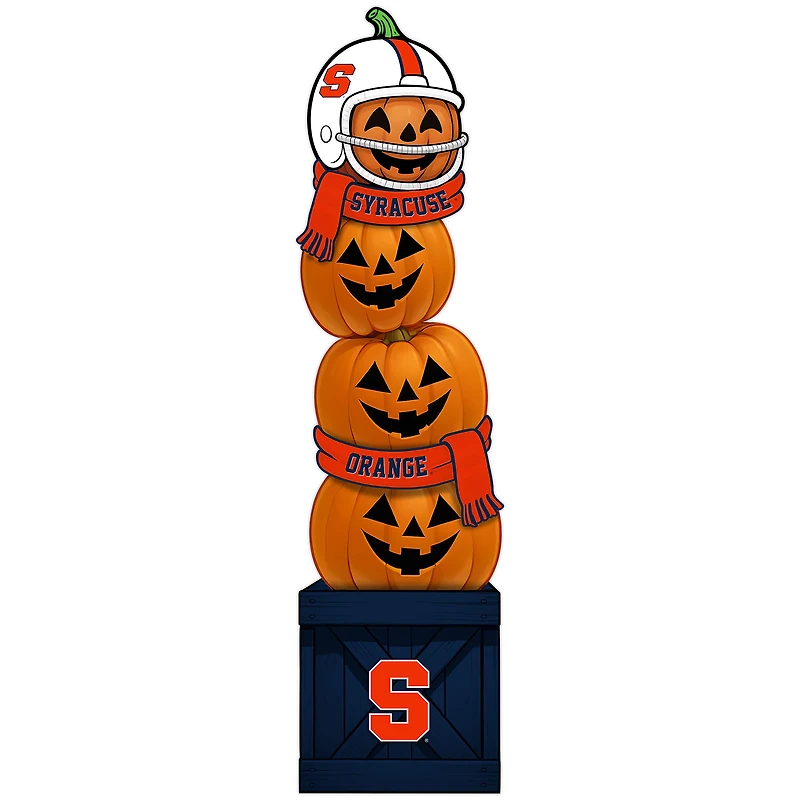 Syracuse Orange 31" Stacked Pumpkin Leaner