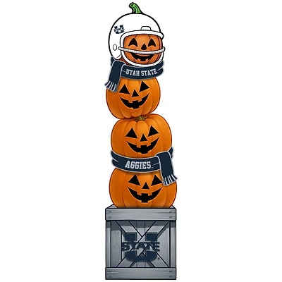 Utah State Aggies 31" Stacked Pumpkin Leaner