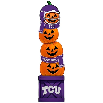 TCU Horned Frogs 31" Stacked Pumpkin Leaner