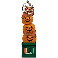 Miami Hurricanes 31" Stacked Pumpkin Leaner