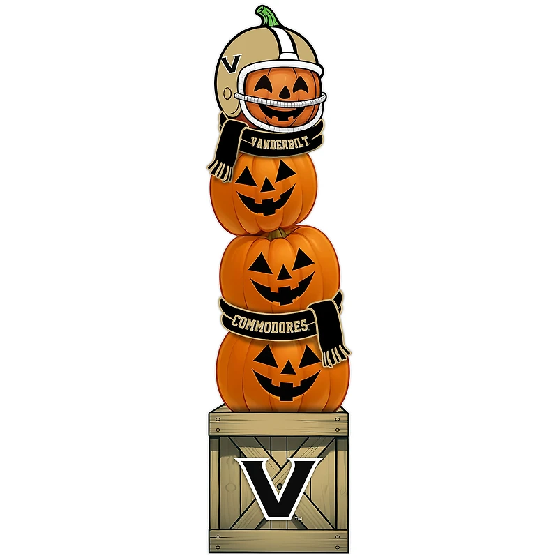 Vanderbilt Commodores 31" Stacked Pumpkin Leaner