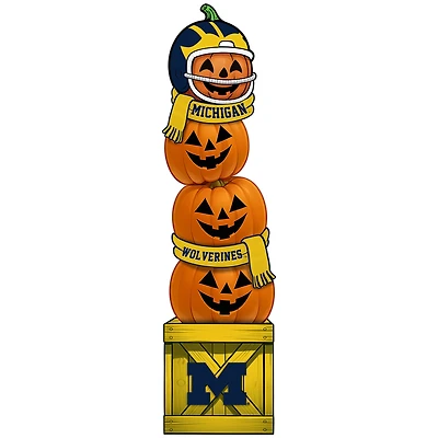 Michigan Wolverines 31" Stacked Pumpkin Leaner