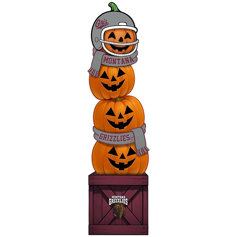 Montana Grizzlies 31" Stacked Pumpkin Leaner