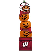 Wisconsin Badgers 31" Stacked Pumpkin Leaner