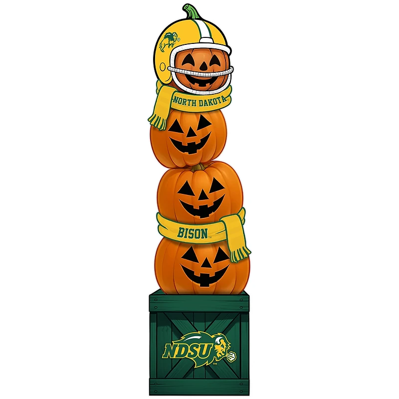 NDSU Bison 31" Stacked Pumpkin Leaner