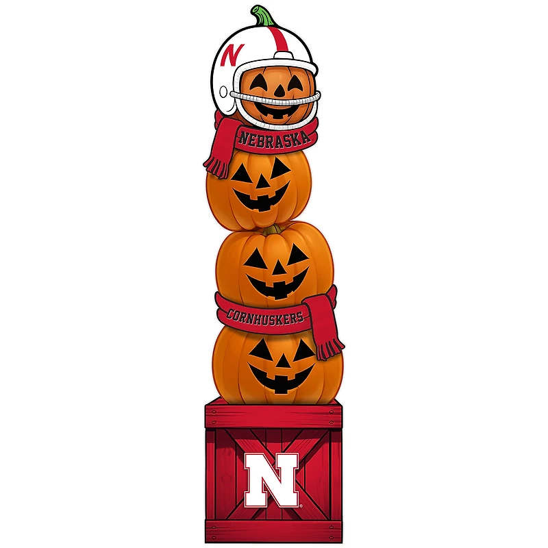Nebraska Huskers 31" Stacked Pumpkin Leaner