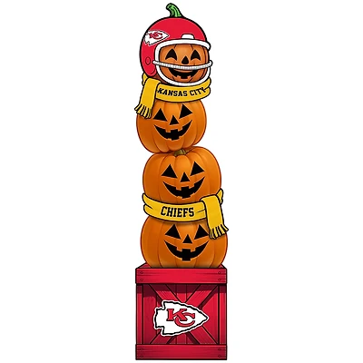 Kansas City Chiefs 31" Stacked Pumpkin Leaner