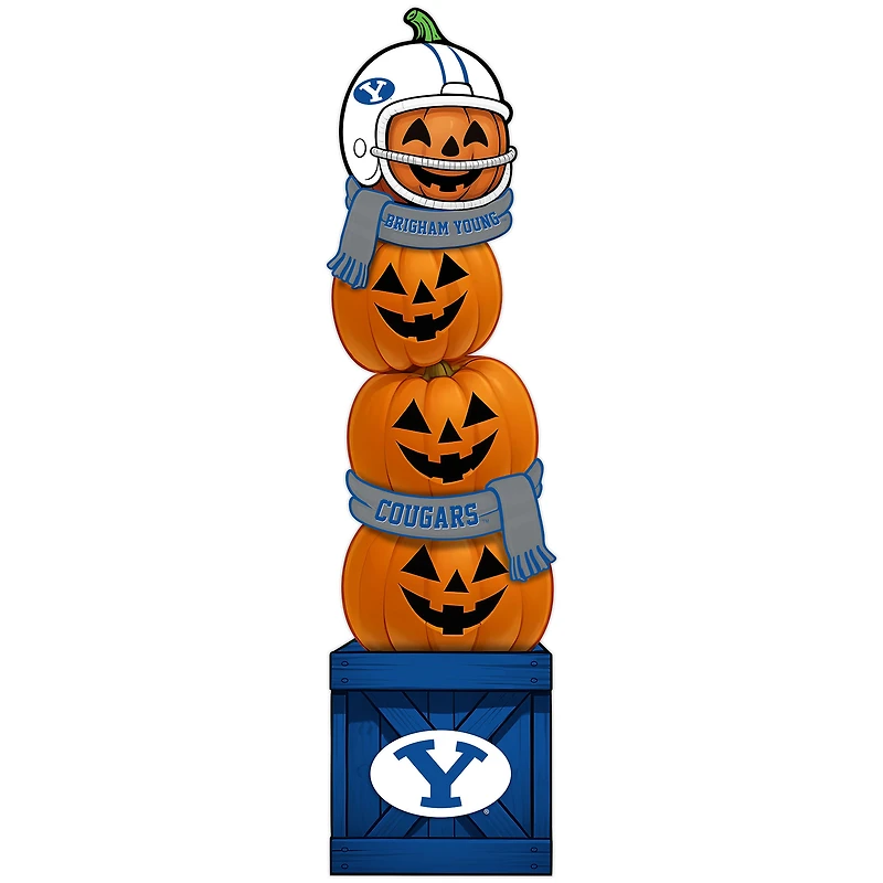 BYU Cougars 31" Stacked Pumpkin Leaner
