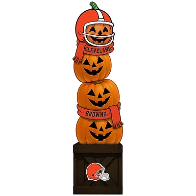 Cleveland Browns 31" Stacked Pumpkin Leaner