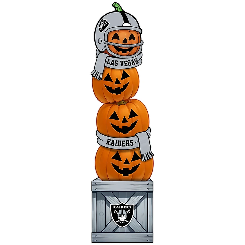 Las Vegas Raiders 31" Stacked Pumpkin Leaner