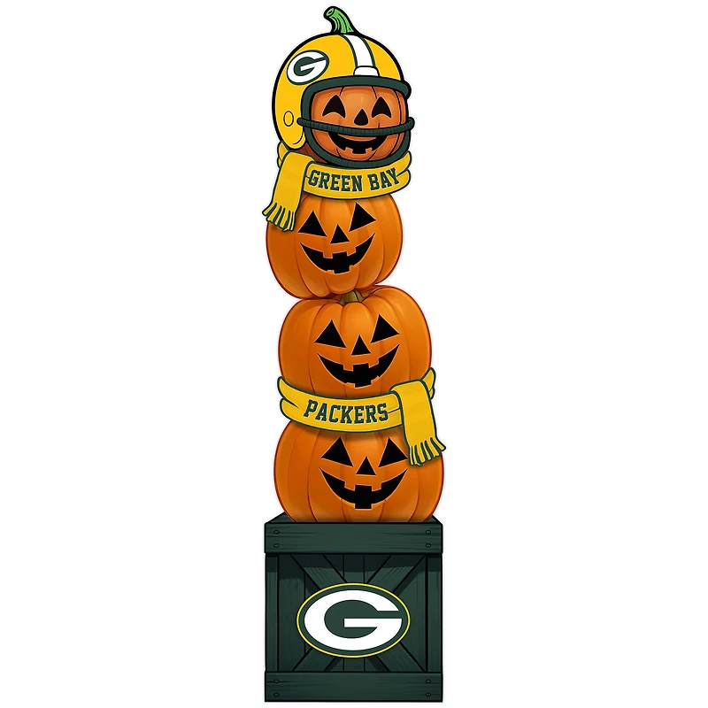 Green Bay Packers 31" Stacked Pumpkin Leaner