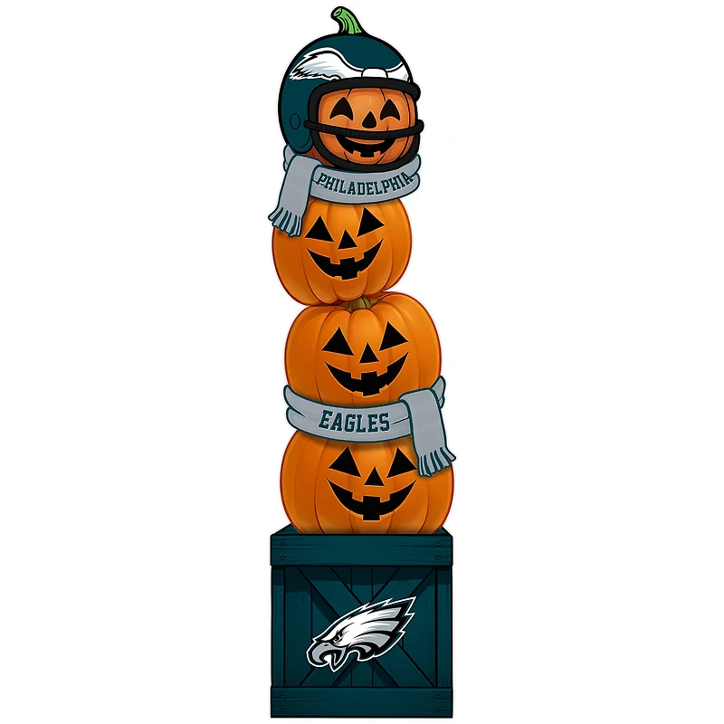 Philadelphia Eagles 31" Stacked Pumpkin Leaner