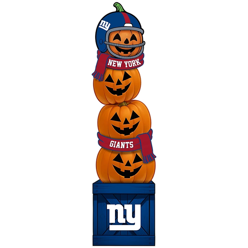 New York Giants 31" Stacked Pumpkin Leaner