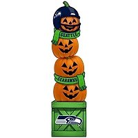 Seattle Seahawks 31" Stacked Pumpkin Leaner