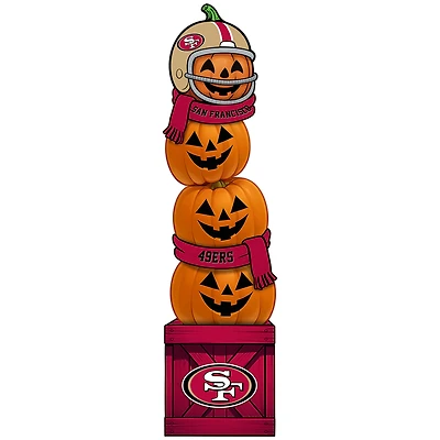 San Francisco 49ers 31" Stacked Pumpkin Leaner