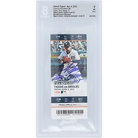 Miguel Cabrera Detroit Tigers Autographed 2,000th Career Hit Beckett Fanatics Witnessed Authenticated 7/10 Ticket from April 04, 2014 with "2000th Career Hit" Inscription
