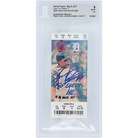 Miguel Cabrera Detroit Tigers Autographed 450th Career Home Run Beckett Fanatics Witnessed Authenticated /10 Ticket from May 02