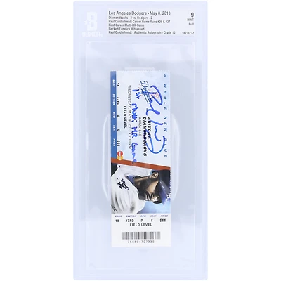 Paul Goldschmidt Arizona Diamondbacks Autographed First Career Multi-HR Game Beckett Fanatics Witnessed Authenticated /10 Ticket from May 8