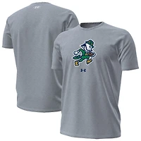 Men's Under Armour  Gray Notre Dame Fighting Irish Leprechaun Performance T-Shirt