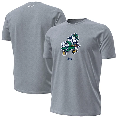Men's Under Armour  Gray Notre Dame Fighting Irish Leprechaun Performance T-Shirt