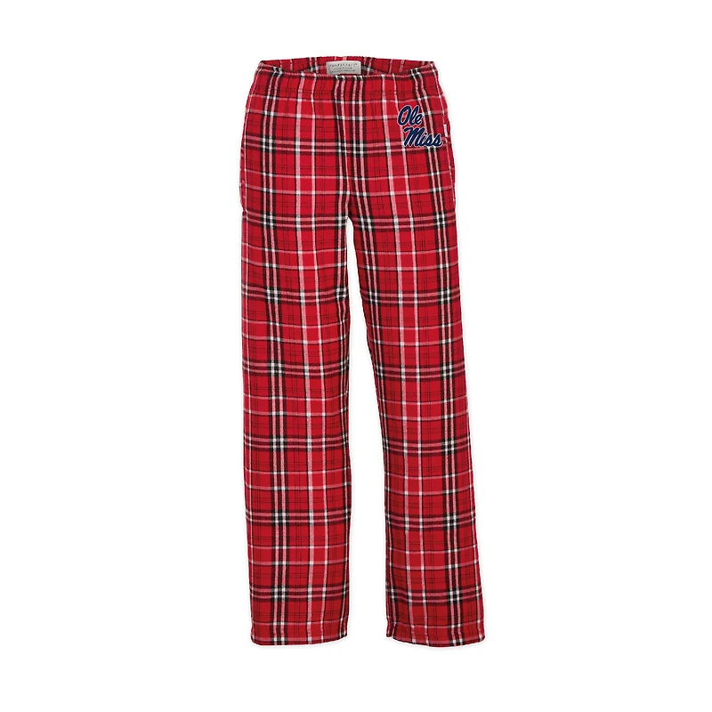Youth Boxercraft Red Ole Miss Rebels Plaid Flannel Pants
