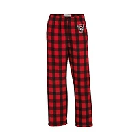 Youth Boxercraft Red NC State Wolfpack Plaid Flannel Pants