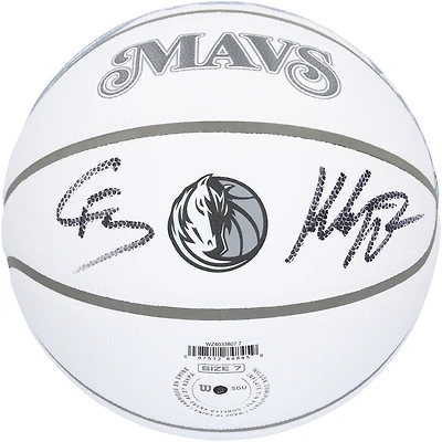Klay Thompson & Cooper Flagg Dallas Mavericks Autographed Wilson 2024-25 City Edition Collector Basketball