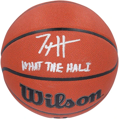 Tyrese Haliburton Indiana Pacers Autographed Wilson Authentic Series Indoor/Outdoor Basketball with "What the Hali" Inscription
