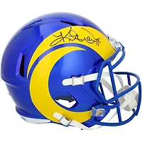 Kurt Warner Los Angeles Rams Autographed Speed Replica Helmet with "HOF 17" Inscription
