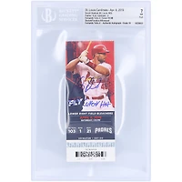 Fernando Tatis Jr. San Diego Padres Autographed Career Hit #8 Beckett Fanatics Witnessed Authenticated /10 Ticket from April 6