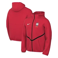 Men's Nike Red South Korea National Team 2026 Anthem Dri-FIT Full-Zip Hooded Jacket