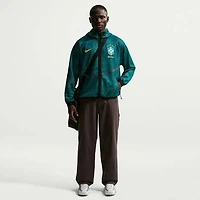Men's Nike Green Brazil National Team 2026 Anthem Mesh Dri-FIT Full-Zip Hooded Jacket
