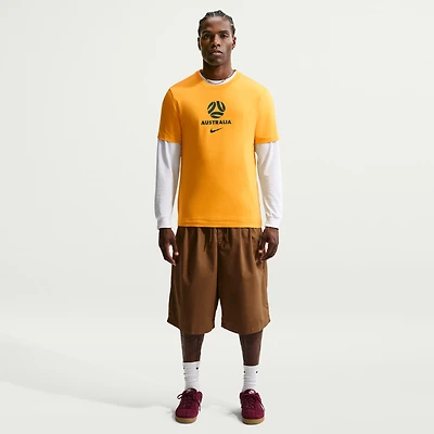 Men's Nike Yellow Australia National Team Crest T-Shirt