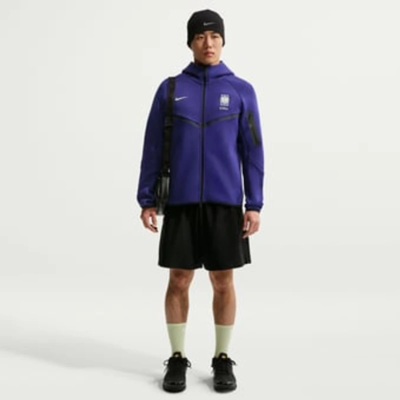Men's Nike Purple South Korea National Team 2026 Tech Fleece Windrunner Raglan Full-Zip Hoodie