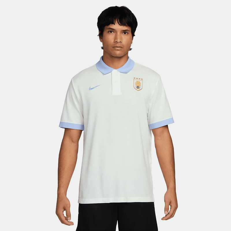 Men's Nike White Uruguay National Team Dri-FIT Polo