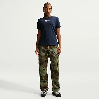 Women's Nike Blue England National Team Wordmark T-Shirt