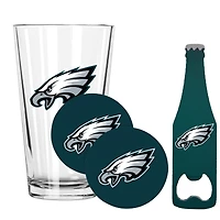 The Memory Company Philadelphia Eagles 16oz. Pint Glass with Coasters & Bottle Opener