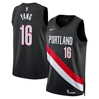 Unisex Nike Yang Hansen Black Portland Trail Blazers Swingman Jersey - Icon Edition