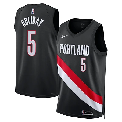 Unisex Nike Jrue Holiday Black Portland Trail Blazers Swingman Jersey - Icon Edition