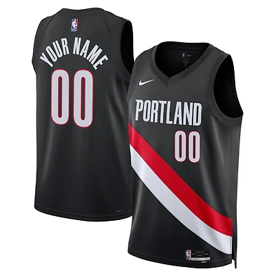 Unisex Nike Black Portland Trail Blazers Swingman Custom Jersey - Icon Edition