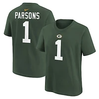 Youth Nike Micah Parsons Green Bay Packers Player Name & Number T-Shirt
