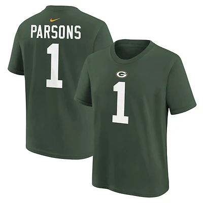 Youth Nike Micah Parsons Green Bay Packers Player Name & Number T-Shirt