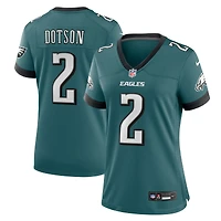 Women's Nike Jahan Dotson Midnight Green Philadelphia Eagles Team Game Jersey