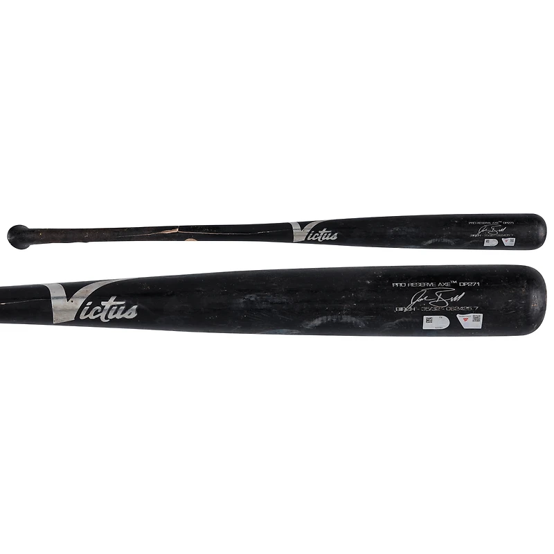 Josh Bell Washington Nationals Game-Used Black Victus Broken Bat vs. San Francisco Giants on August 8, 2025