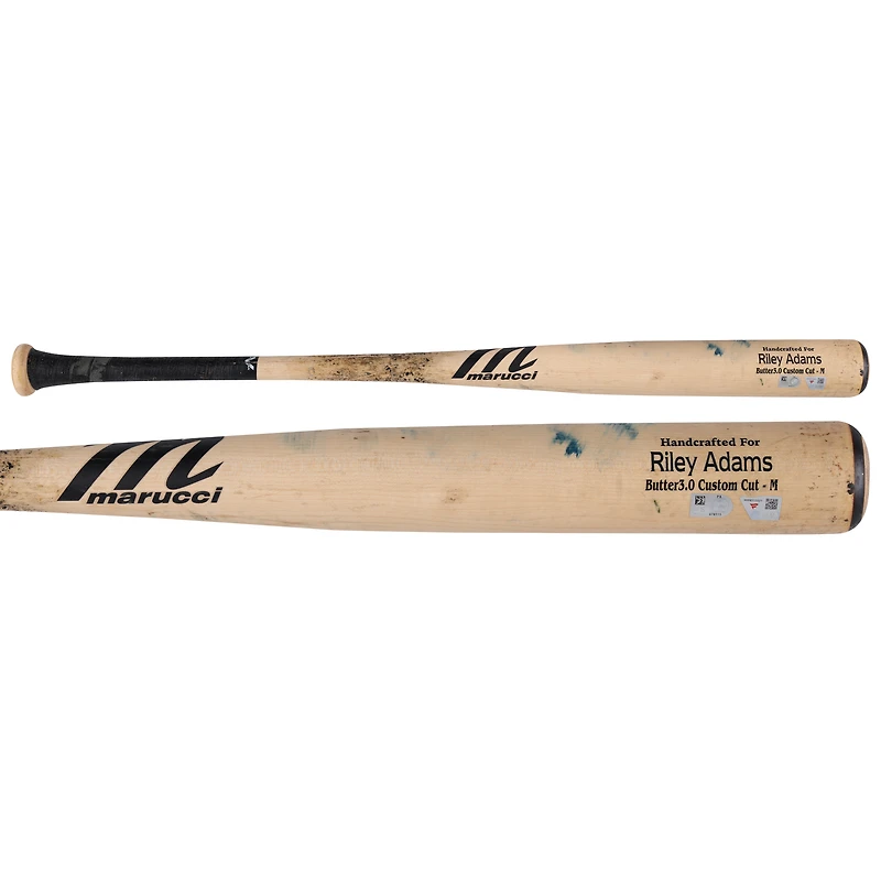 Riley Adams Washington Nationals Game-Used Tan Marucci Broken Bat vs. Athletics on August 7, 2025