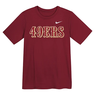 Preschool Nike  Scarlet San Francisco 49ers Wordmark T-Shirt